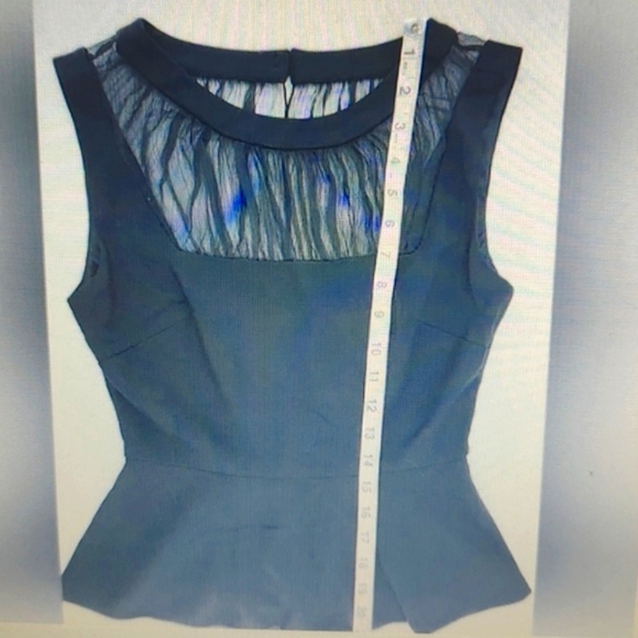 Bebe Sheer Peplum Blouse - Picture 7 of 8